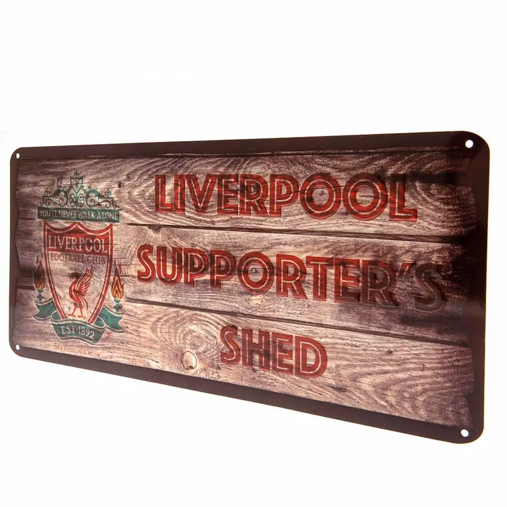Liverpool FC Vintage Metal Supporters Shed Plaque, Brown, W: 40 cm, H: 18 cm – 2