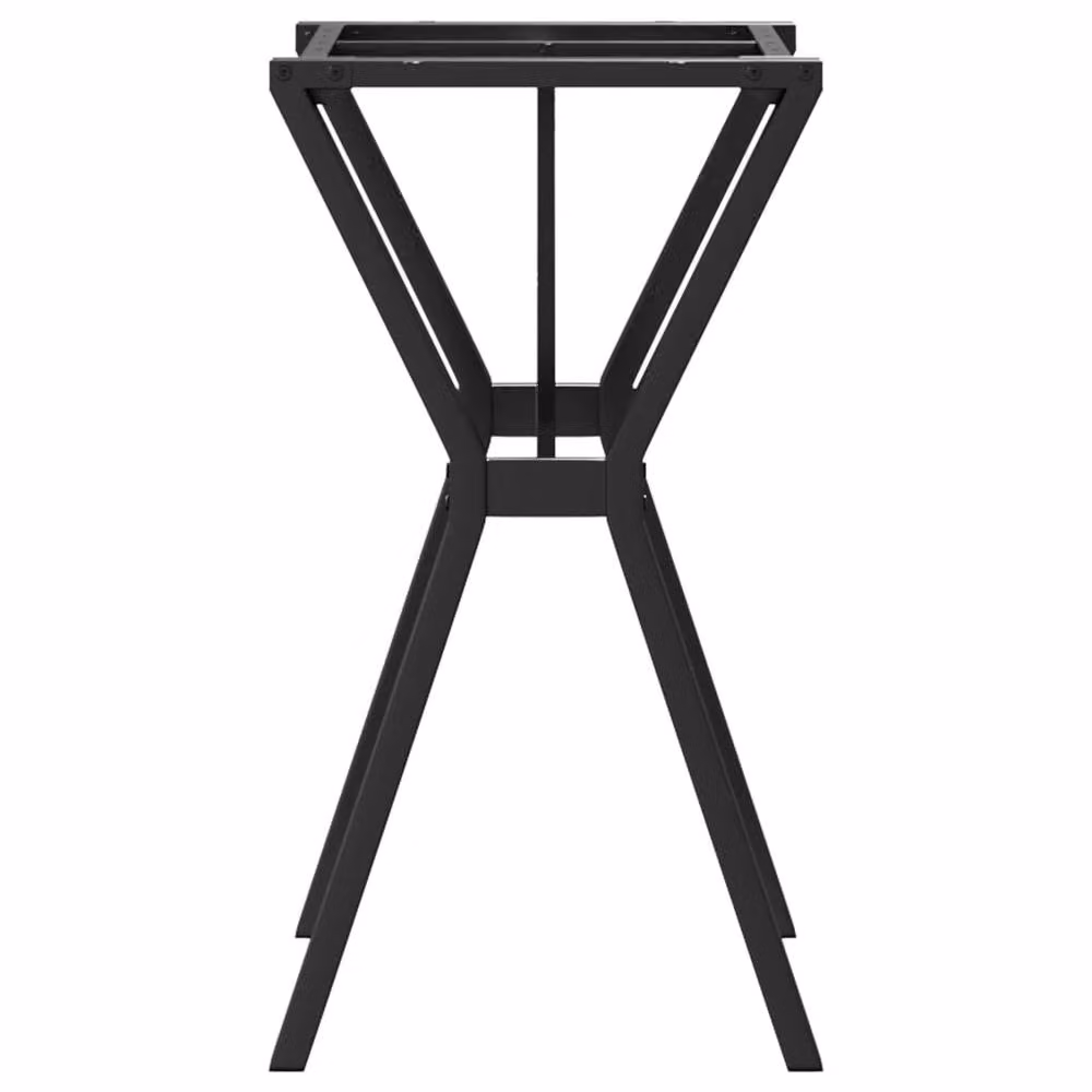Berkfield Home Durable Y-Frame Dining Table Legs in Black Steel, W/D/H: 60 x 40 x 73 cm – 4