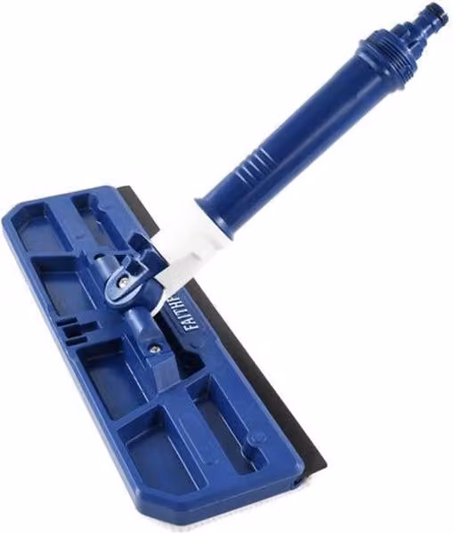 Faithfull Blue Water Flow Window Cleaning Mop with Squeegee and Refillable Microfibre Head
