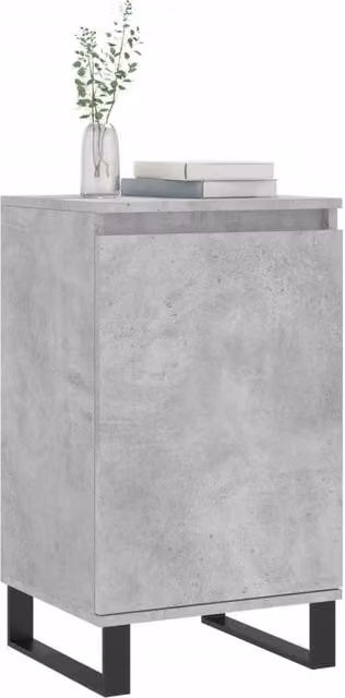 Berkfield Home Industrial Sideboard in Concrete Grey, W/D/H: 40 x 35 x 70 cm