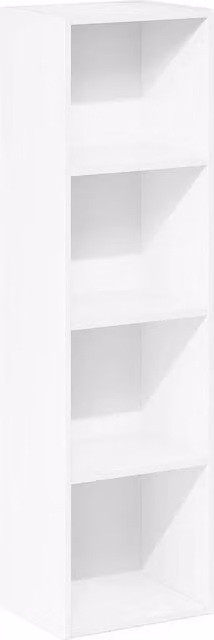 WALPLUS Modern Open Display Bookcase in White, W/D/H: 30.48 x 30.48 x 105.92 cm