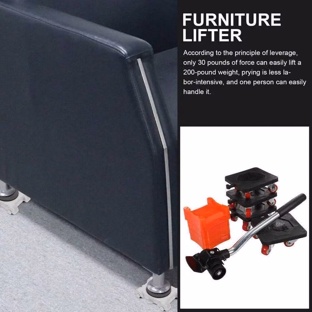 SPETLEK 4-Piece Heavy Duty Furniture Moving Wheels Set in Black – 3