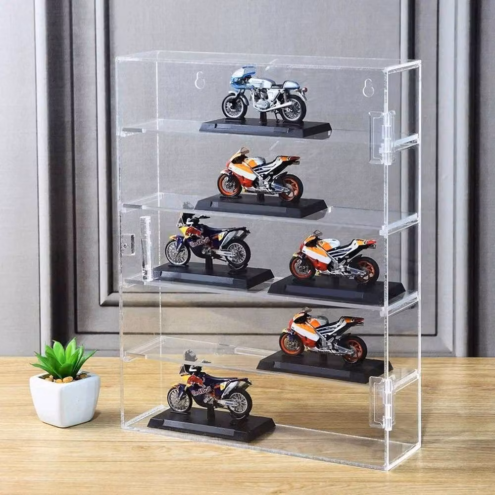 FORGEVIO 5 Tier Clear Acrylic Wall Mounted Display Case with Back Panel – 2