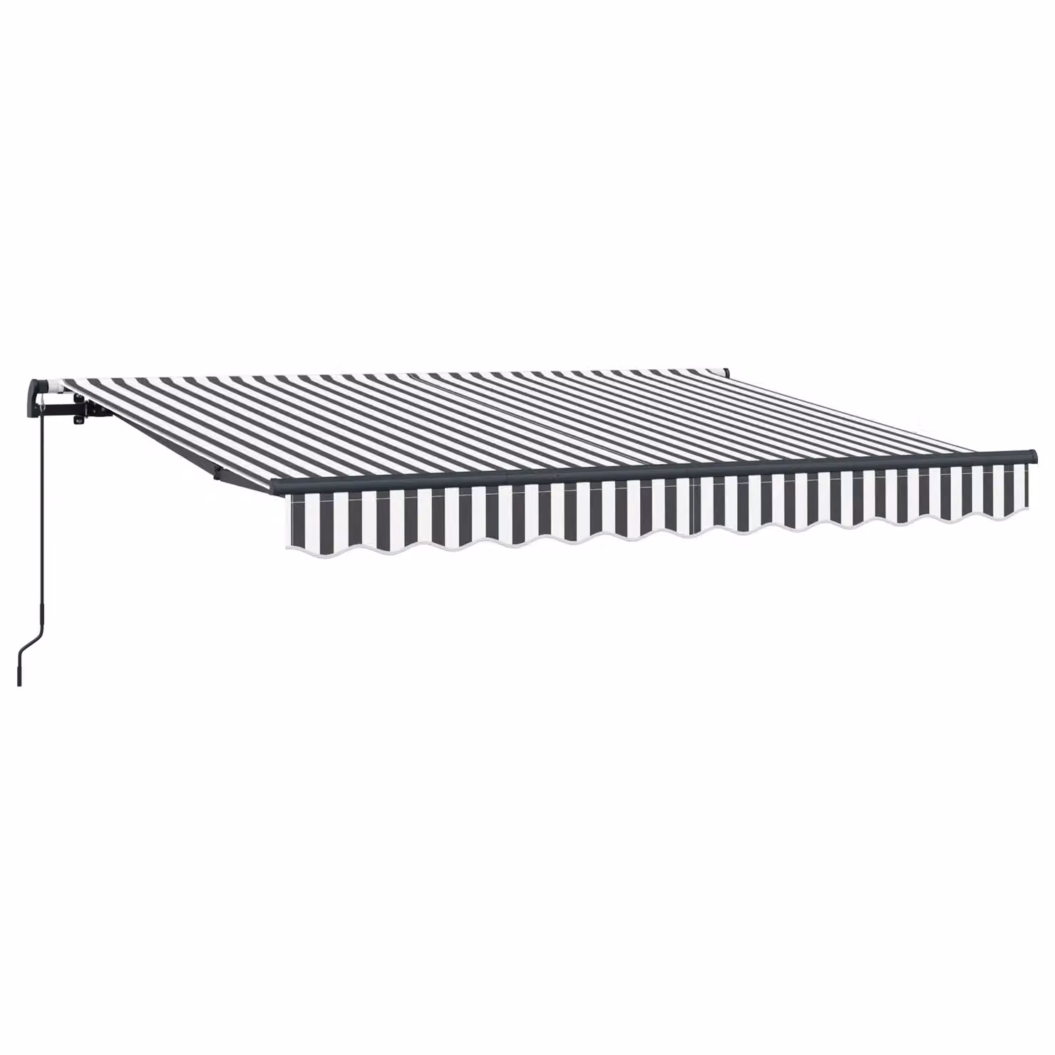Berkfield Home Manual Retractable Folding Arm Awning in Anthracite, White and Multicolour – 2