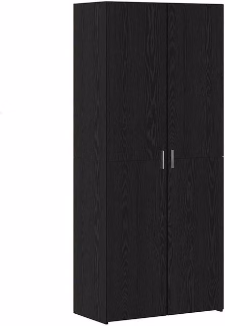 Berkfield Home Modern Black Oak Highboard with Hinged Doors, W/D/H: 40 x 42.5 x 185 cm – 1