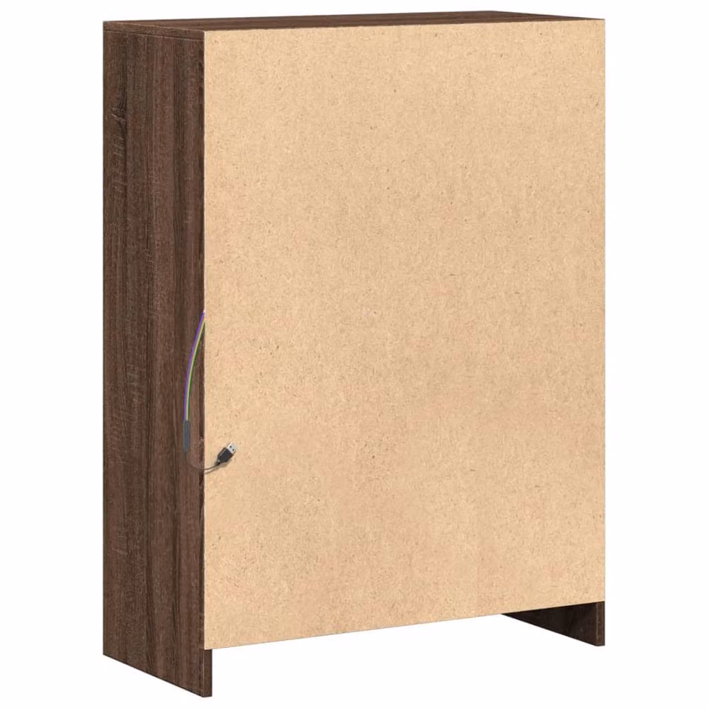 Berkfield Home Modern Brown Oak Sideboard with Integrated LED Lighting, W/D/H: 72 x 34 x 100 cm – 5