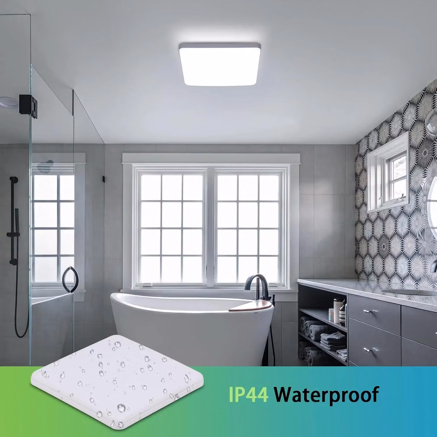 COMELY 36 W Square Ultra Slim LED Ceiling Panel Light, Cool White 6500K, White – 3