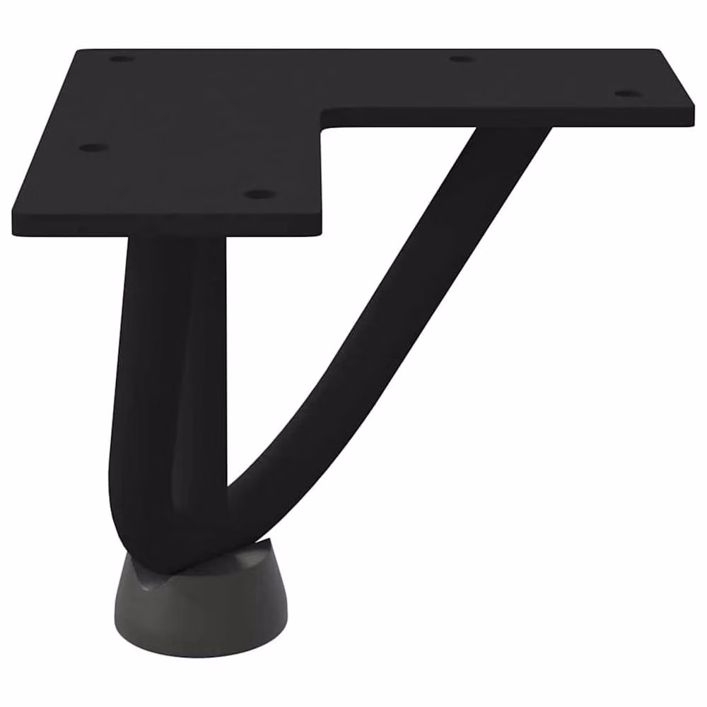 Berkfield Home Black Solid Steel Hairpin Table Legs, 4 Pieces, Height: 10 cm – 4