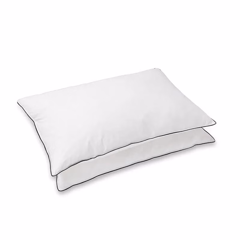 Snug City Duck Feather Pillow Pair with 100% Cotton Soft Cover in White – 2
