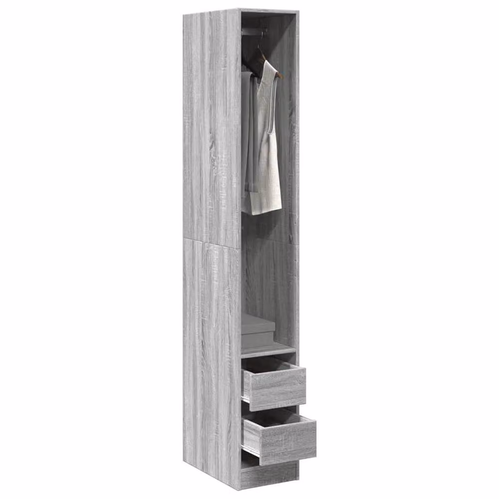Berkfield Home Grey Sonoma Wardrobe with Internal Drawers, W/D/H: 30 x 50 x 200 cm – 2
