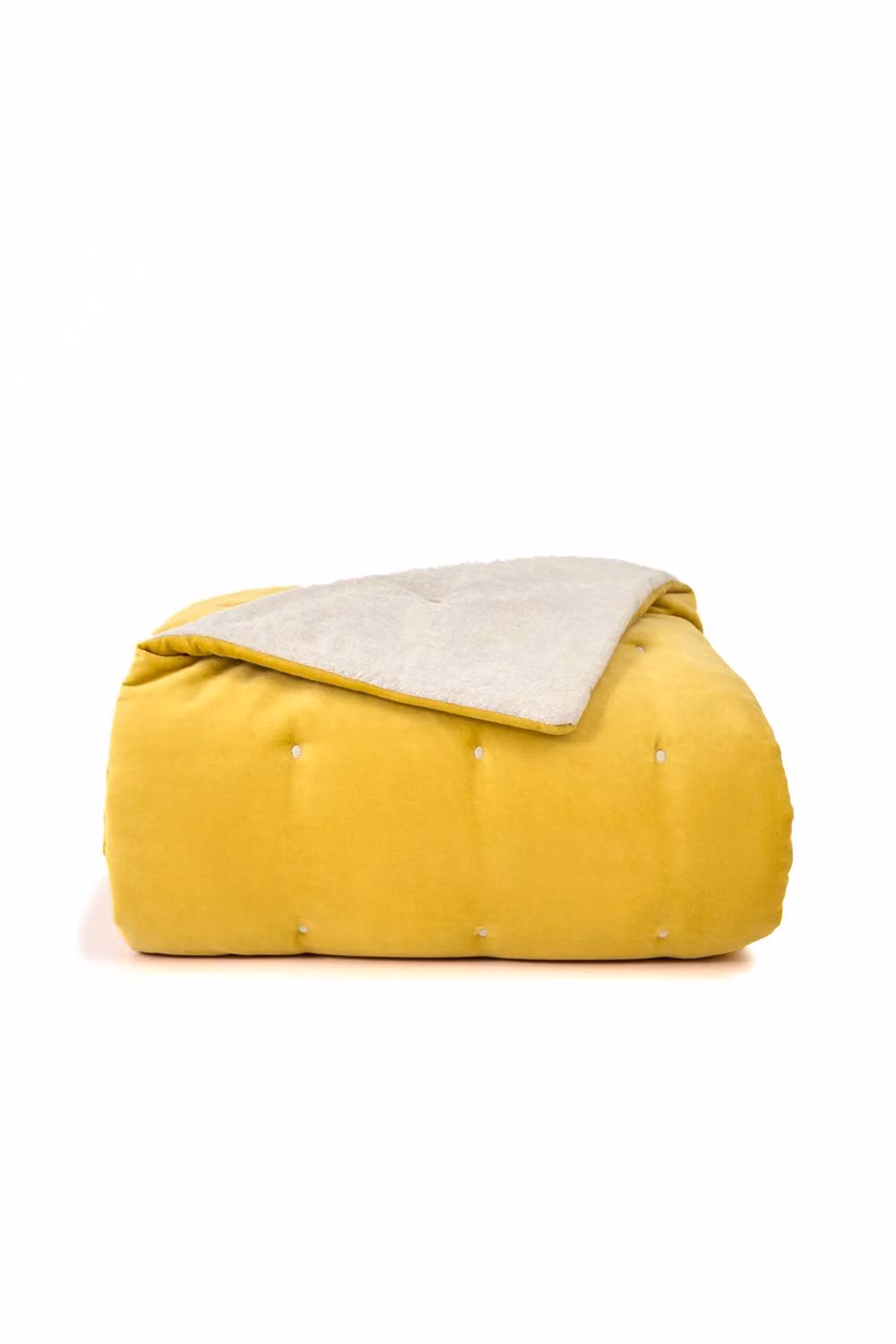 Christy Jaipur Luxury Quilted Velvet Throw in Yellow, W/D/H: 140 x 200 cm – 3