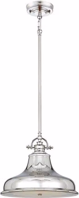 Netlighting Emery Silver Dome Ceiling Pendant Light with E27 Socket