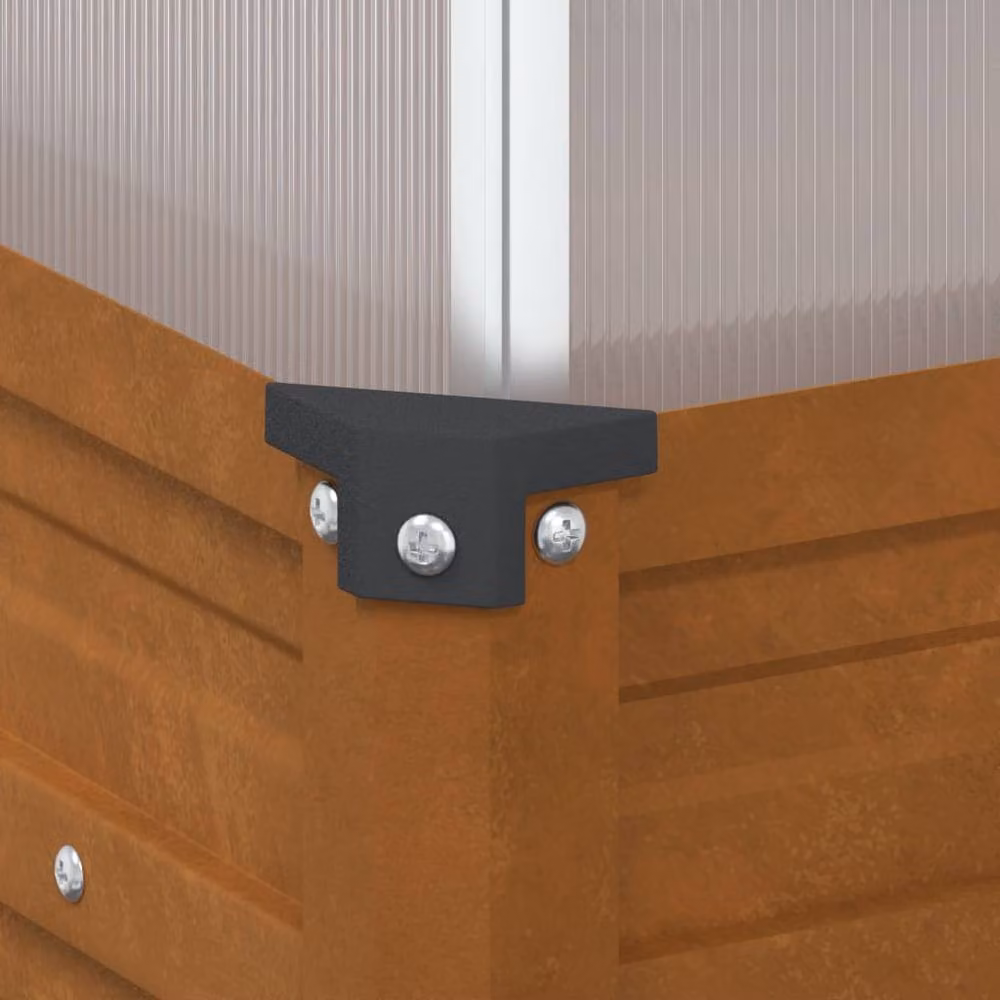 Berkfield Brown Weathering Steel Garden Planter Window Box – 3