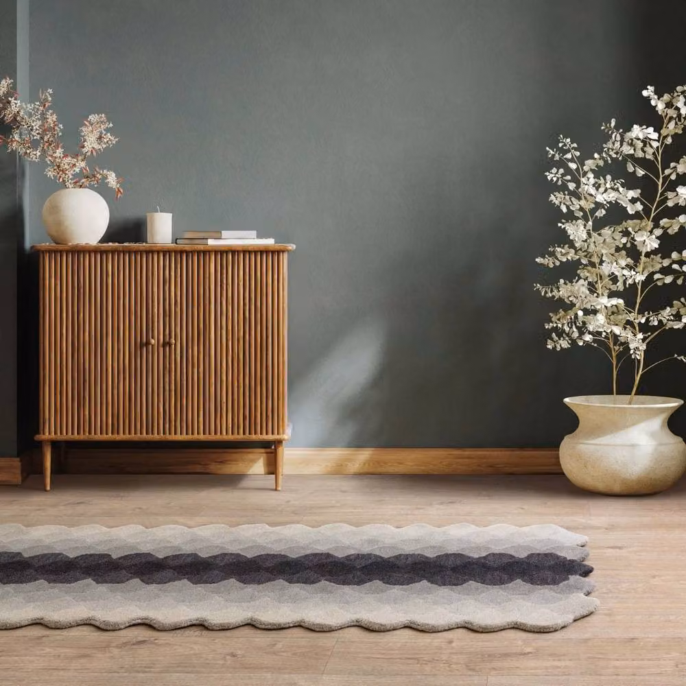 The Rug Shop UK Charcoal Grey Handmade Wool Modern Abstract Area Rug W: 200 cm, D: 290 cm – 2