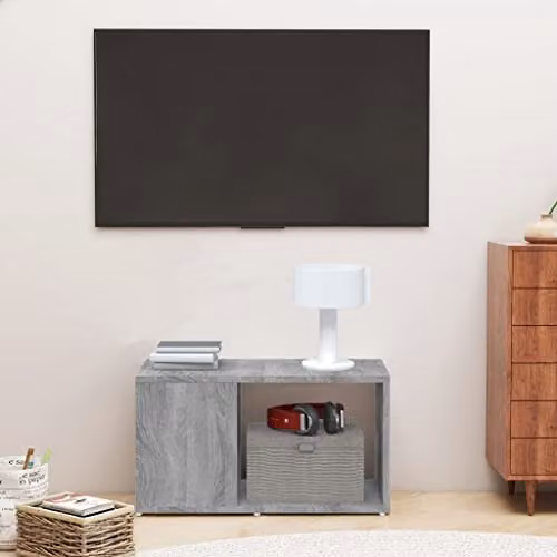 vidaXL Modern Grey TV Cabinet in Engineered Wood W/D/H: 60 x 24 x 32 cm – 2