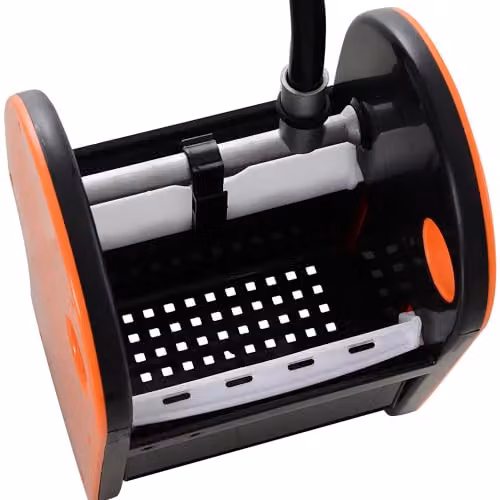 HOMCOM 26L Mop Bucket with Wringer and Wheels in Orange – 7
