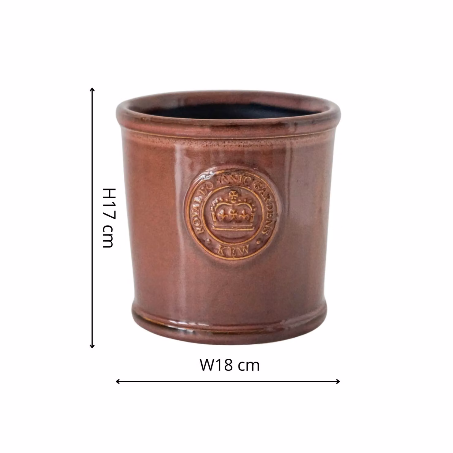 Ivyline Kew Reactive Glaze Plum Planter in Terracotta, H18 x D19 cm – 4