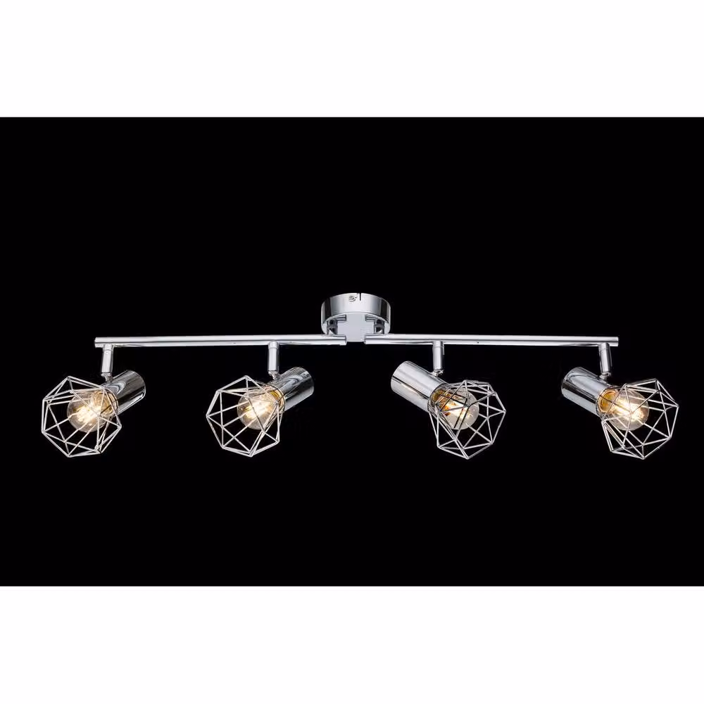 Netlighting Globo Xara I Ceiling Spotlight Bar in Chrome with 4x E14 Sockets – 2