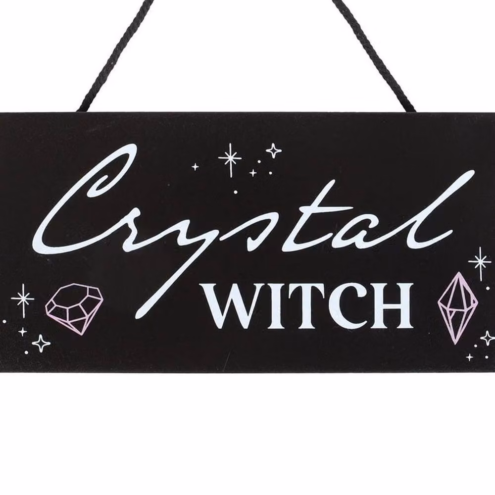 Something Different Crystal Witch Black Wooden Hanging Wall Plaque – 2