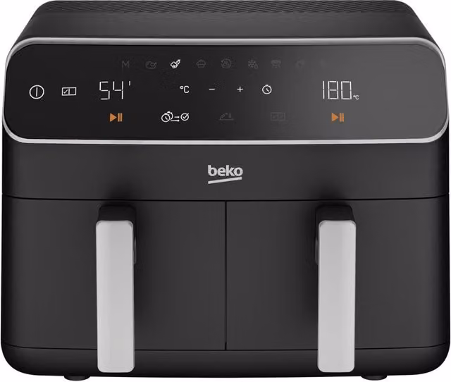 Beko ExpertFry 8.5L Dual Zone Hot Air Fryer with Digital Display, Black