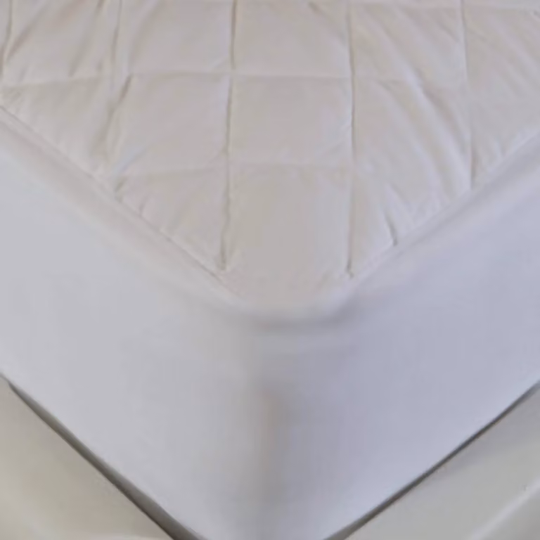 Cuddledown White 100% Pure Cotton Jersey Quilted Mattress Protector, W/D/H: 90 x 190 x 30 cm