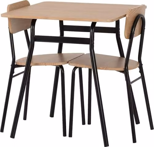 Seconique Warren 1+2 Dining Set in Black and Brown – 2
