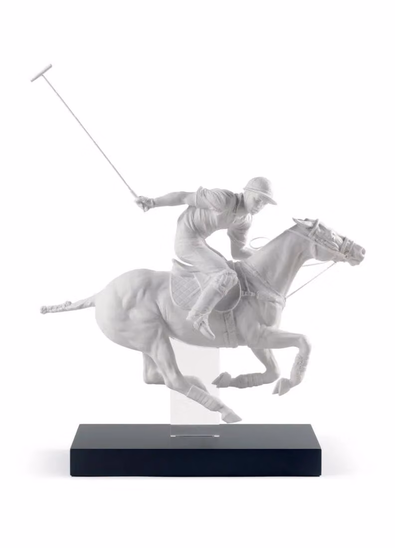 Lladró Polo Player Limited Edition White Porcelain Figurine