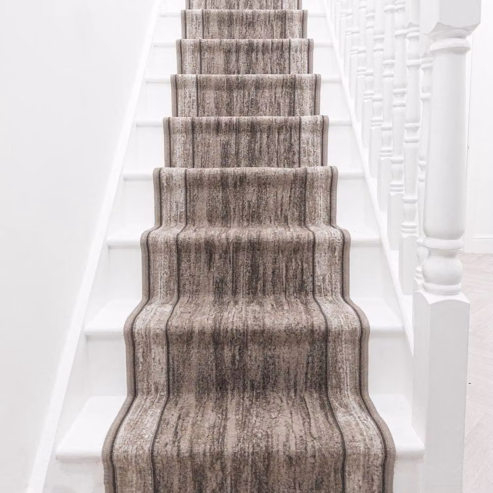 runrug Rama Stair Runner Carpet, Non-Slip and Durable, Light Brown, W: 66 cm, L: 720 cm – 4