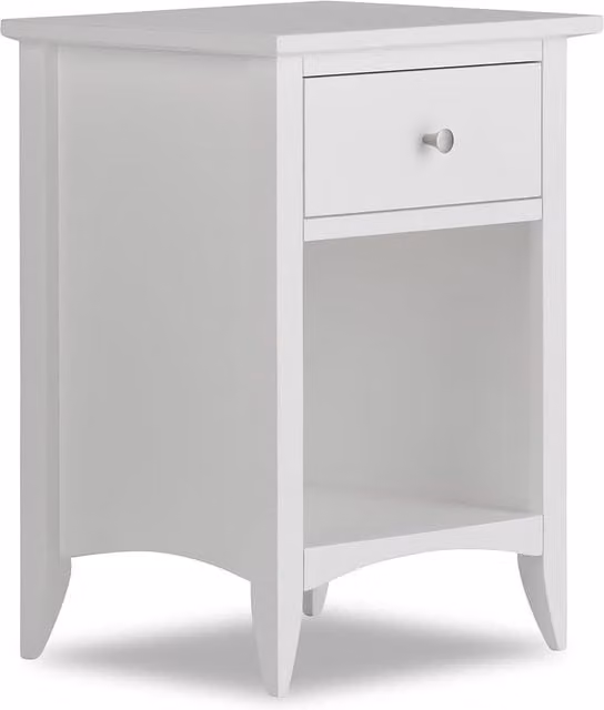 Edward Hopper Bedside Table in White and Oak