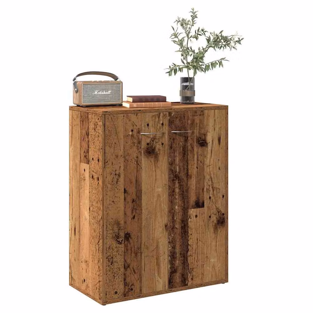 Berkfield Home Rustic Old Wood Sideboard in Brown, MDF, W/D/H: 60 x 30 x 75 cm – 2