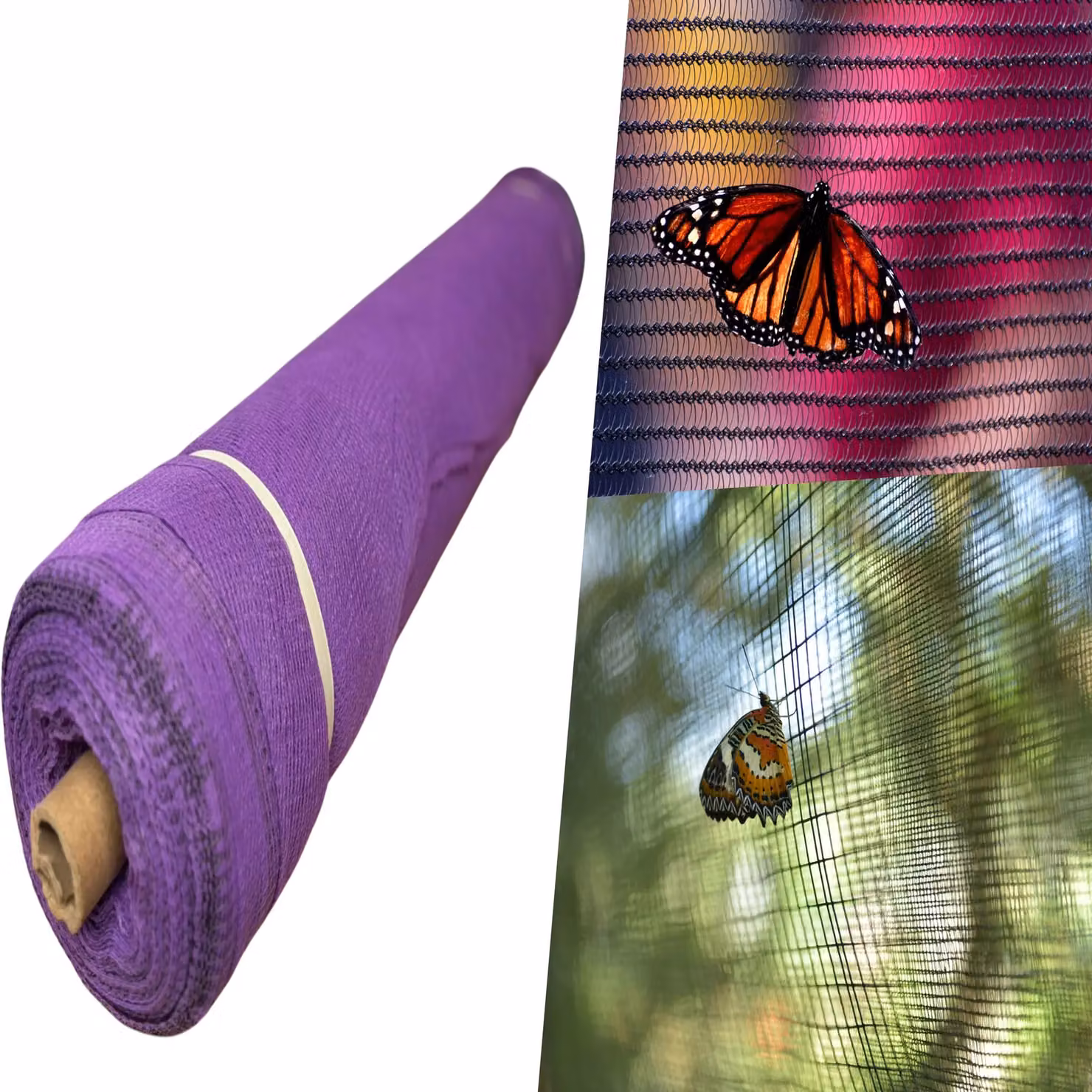 Pegdev Purple Butterfly Netting UV Stabilised Mesh for Protecting Vegetables and Plants, 15m – 2