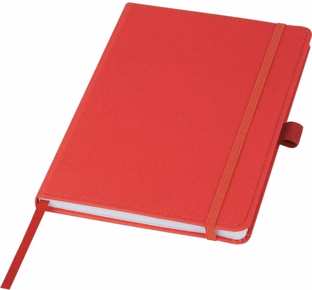 Marksman Thalaasa Ocean Bound Plastic Hardcover Notebook in Red with Lined Paper, Elastic Closure and Bookmark