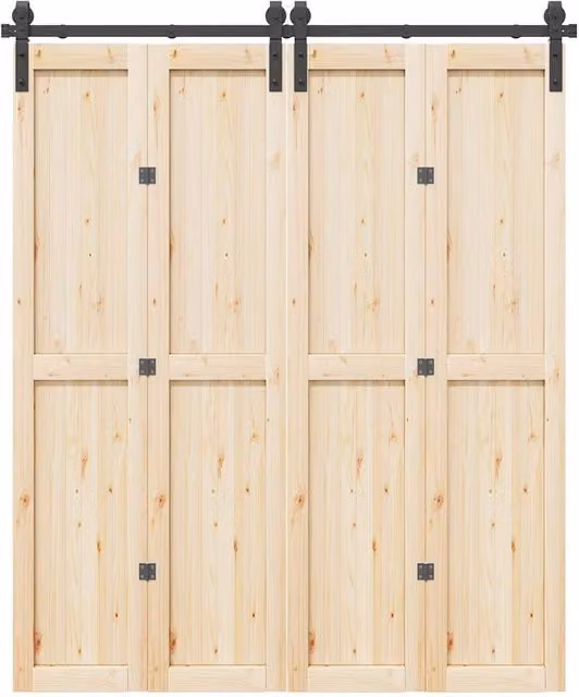 Berkfield Home Sliding Door Hardware Kit, Matt Black Steel, 183 cm