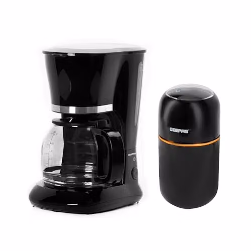 Geepas 1.5L Filter Coffee Maker and Grinder Combo Set in Black – 5
