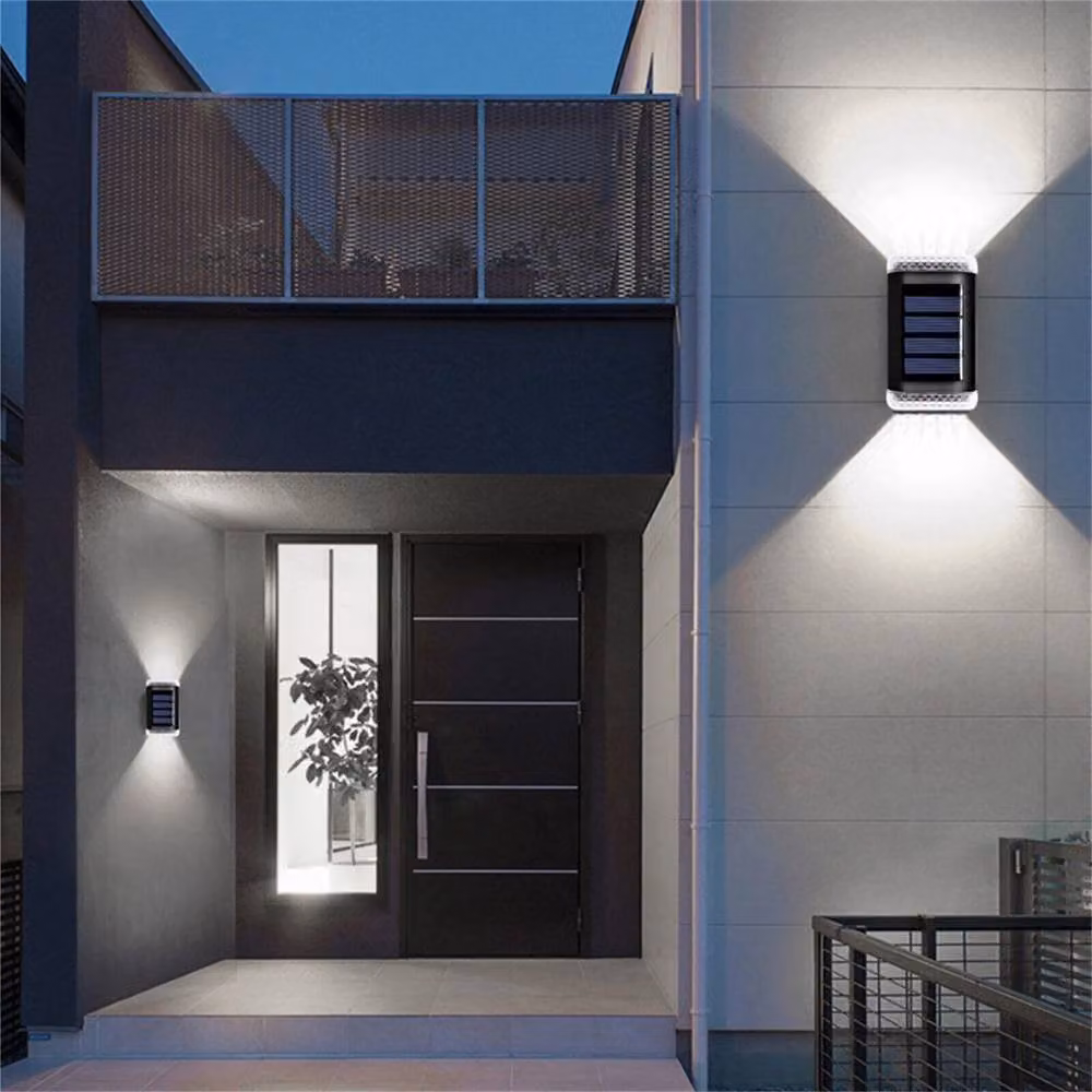 Havendro Solar Powered LED Outdoor Wall Light in Black with Dusk Sensor and Up/Down Lighting – 2