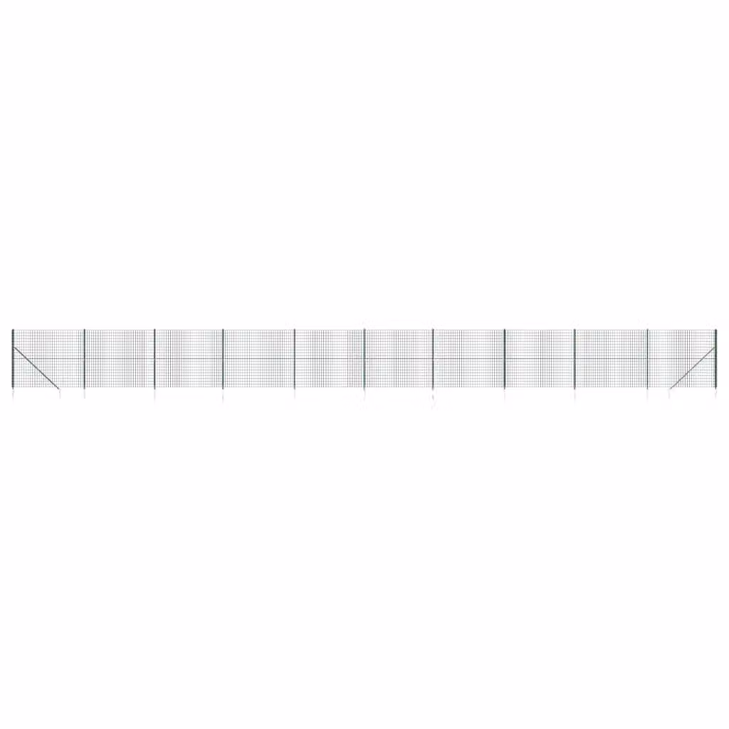Berkfield Home Green PVC Coated Steel Wire Mesh Fence with Spike Anchors, Height: 160 cm, Length: 25 m – 2