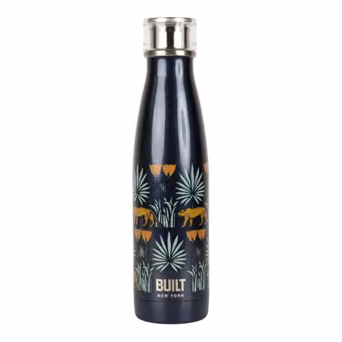 Built Lioness Vacuum Insulated Stainless Steel Water Bottle, Black, 480 ml – 1