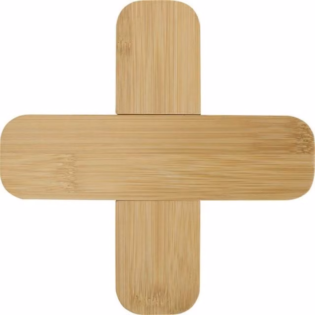 Floso Croc Bamboo Trivet in Beige