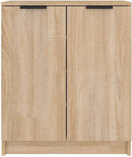 Berkfield Home Sonoma Oak Shoe Cabinet in Beige, W/D/H: 59 x 35 x 70 cm