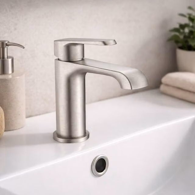 Bathroom Kingdom Montana Single Lever Chrome Cloakroom Basin Mixer Tap in Silver