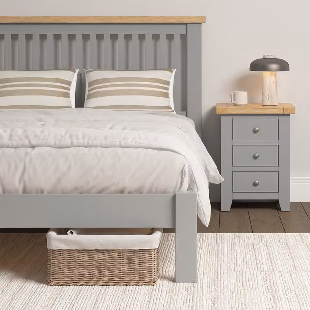 Seconique Windsor 5' Low Foot End Bed in Pebble Grey