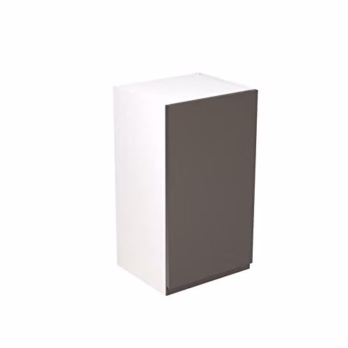 Kitchen Kit Graphite Matt Flatpack Bridging Wall Cabinet with J-Pull Doors, W/D/H: 40 x 33 x 72 cm