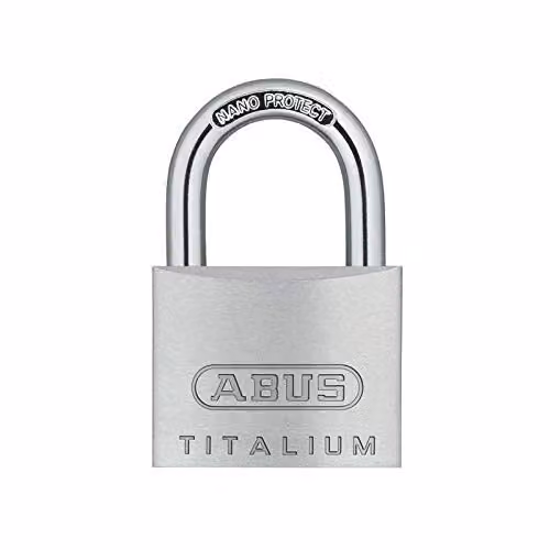 ABUS 64TI/40 Titalium Padlock Twin Pack, 40mm, Black/White/Silver