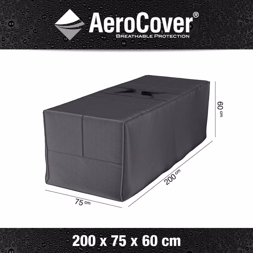 Ruma AeroCover Outdoor Cushion Storage Polyester Cover in Dark Grey, W: 200 cm, D: 75 cm, H: 60 cm – 2