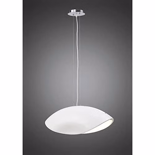 Netlighting Mantra Iluminación Pasion Rectangular 4 Light Pendant Lamp in White and Polished Chrome with E27 Bulbs – 2