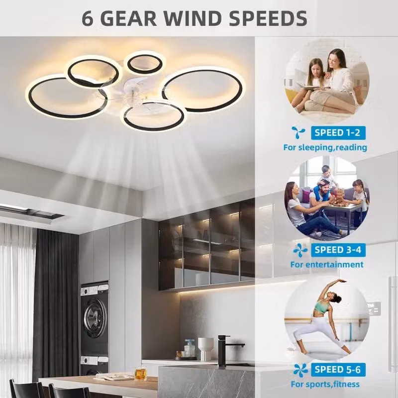Garwarm 100cm Reversible LED Ceiling Fan with Lights and Remote Control in White – 2