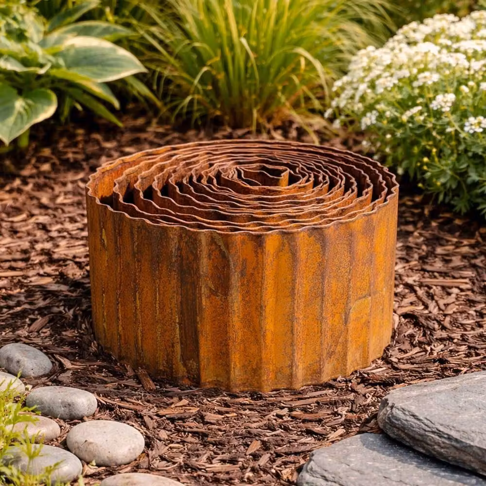 Marco Paul Orange Rust Effect Metal Garden Lawn Edging – 2