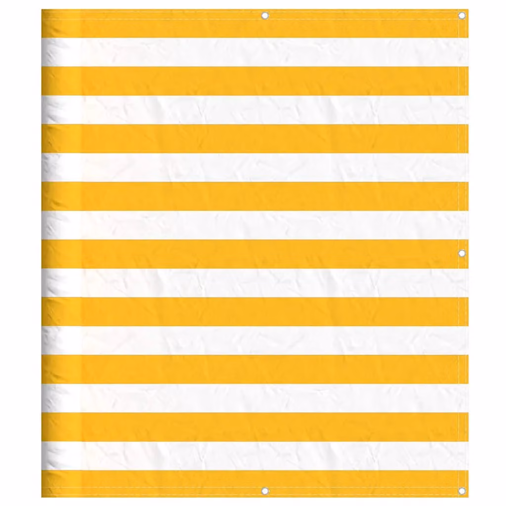 Berkfield Home Balcony Screen in Yellow and White Stripe, W: 120 cm, H: 1000 cm – 2