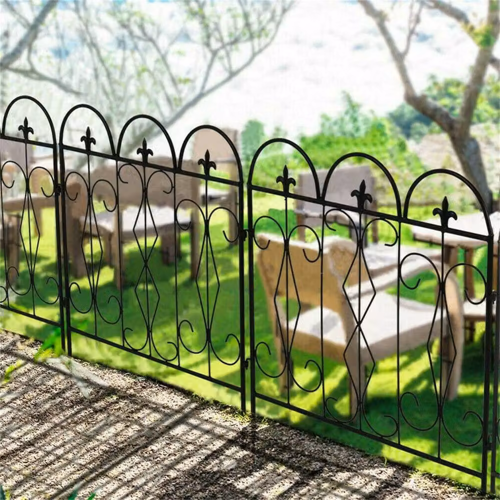Kelvenix Black PVC-Coated Metal Outdoor Fencing Set for Garden Ponds – 2