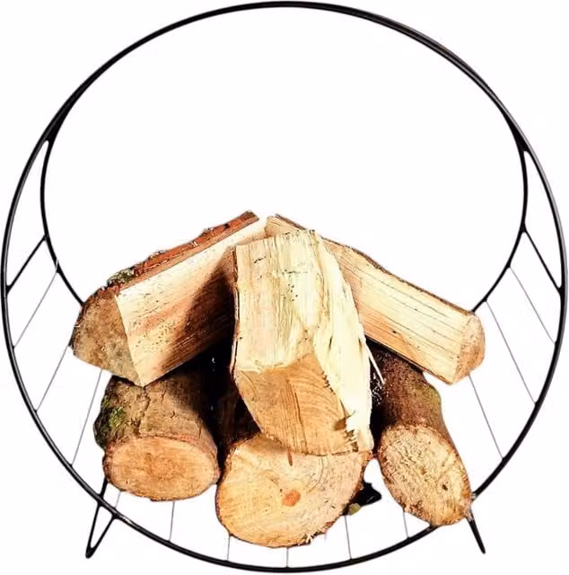 Four Candle Black Metal Freestanding Fireside Log Holder, Height: 47 cm – 1